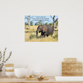 Poster Elephant Kenya Proverbe (Cuisine)