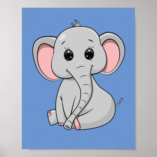 Poster Eléphant mignon (Devant)