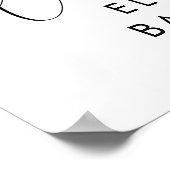 Poster Eléphant mignon Eucalyptus Baby Girl Douche Bienve (Coin)