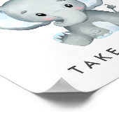 Poster Eléphant mignon Prendre une Traite bébé garçon dou (Coin)