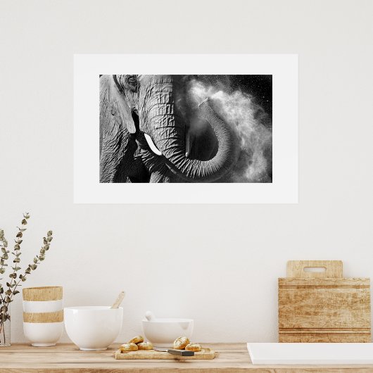 Poster Eléphant n° 1 (Cuisine)