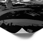 Poster Eléphant noir et blanc majestueux dans l'art de la (Coin)