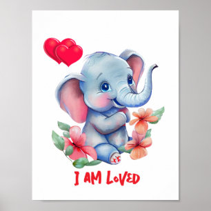 Poster Elephant Nursery Art