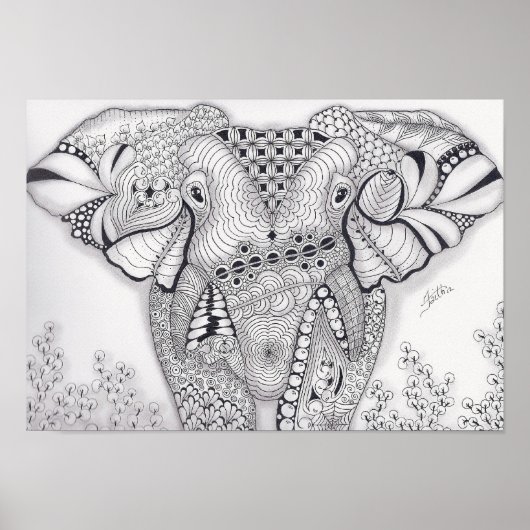 Poster Eléphant pleine taille (Devant)