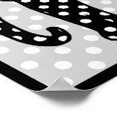 Poster Eléphant Pois noir et blanc (Coin)