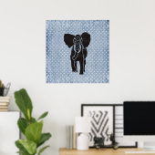 Poster Elephant Polka (Bureau à domicile)