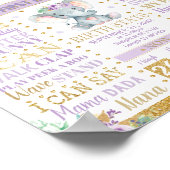 Poster Eléphant pourpre 1er anniversaire Jalon Statistiqu (Coin)