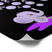 Poster Eléphant Poussant Des Lons Violets Surdose (Coin)