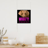 Poster Éléphant Qu'avez-vous dit? (Cuisine)