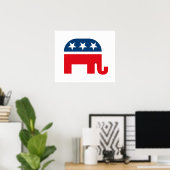 Poster Eléphant républicain (Bureau à domicile)
