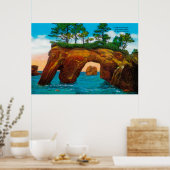 Poster Elephant Rock sur la côte de Washington (Cuisine)