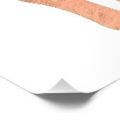 Poster Eléphant rose en or pour bébé (Coin)