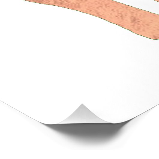 Poster Eléphant rose en or pour bébé (Coin)