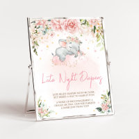 Eléphant rose Floral Diaports nocturnes