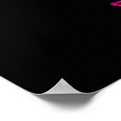 Poster Éléphant rose vif brillant faux scintillements sur (Coin)