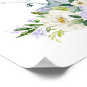 Poster Elephant, Safari, Fleurs violettes, Neutre Genre (Coin)