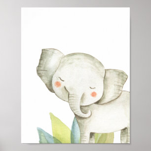 Poster Elephant Safari Jungle Baby Nursery Imprimer