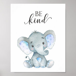Poster Elephant Safari Nursery Wall Art Animal Citation