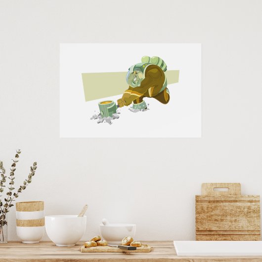 Poster Eléphant spatial (Cuisine)