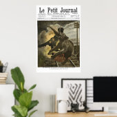 Poster Elephant touché par le train - 1908 tirage de la p (Bureau à domicile)