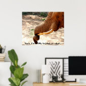 Poster éléphant tronqué tordu (Bureau à domicile)