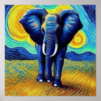 Éléphant Van Gogh