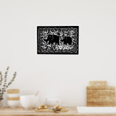 Poster Éléphant & Veau (Cuisine)