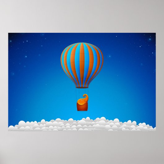 Poster Eléphant volant (Devant)