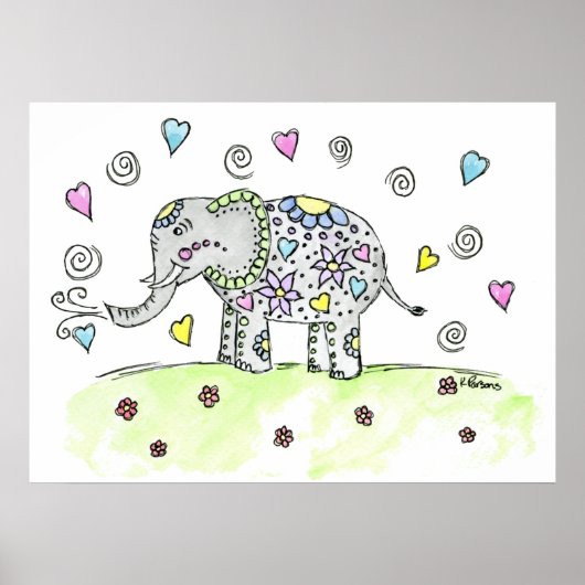 Poster Elephant Whimsy (Devant)