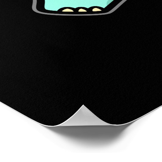 Poster Elephantastic Funny Elephant Pun Dark BG (Coin)