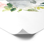 Poster Éléphanteau Fleur Femelle Mignon (Coin)