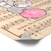 Poster Elephants Balancing on Ball Music Nursering Art (Coin)