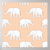 Poster Eléphants blancs (Devant)