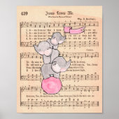 Poster Éléphants en équilibre sur une balle Musique Art d (Devant)
