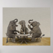 Poster Elephants having tea party (Devant)