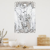 Poster Éléphants Loyaux (Cuisine)