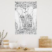 Poster Éléphants Loyaux (Cuisine)