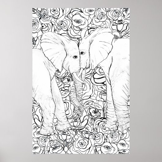 Poster Éléphants Loyaux (Devant)