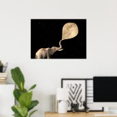 Poster Elephants Make Full Moon (Bureau à domicile)