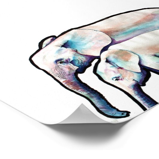 Poster Eléphants super (Coin)