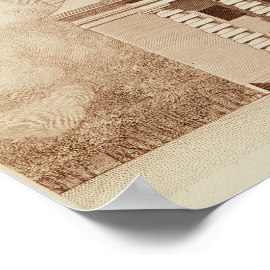 Poster Élévation de la maison du directeur du sel (Coin)