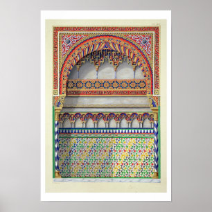 Poster Elevation of an alcove in the Pateo del Agua, Alha