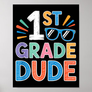 Poster élève de 1re année de retour à l'école élève de pr