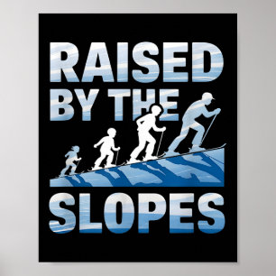 Poster Élevé Par Les Pistes Ski Alpin