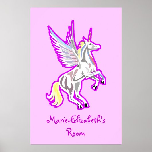 Poster Élever l'affiche Unicorn Guardian Angel (Devant)
