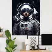 Poster Élever votre imagination : Frapper une astronaute (Bureau à domicile)