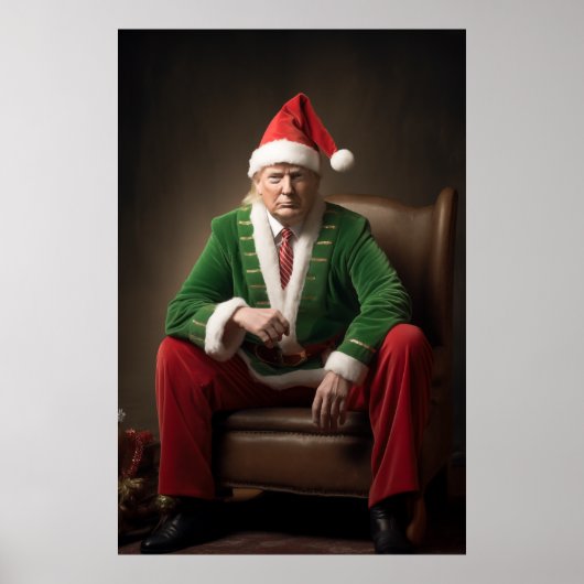 Poster Elf de Noël Donald Trump (Devant)