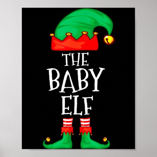 Poster Elf Family Christmas Funny The Baby Elf Sweater Bo (Devant)
