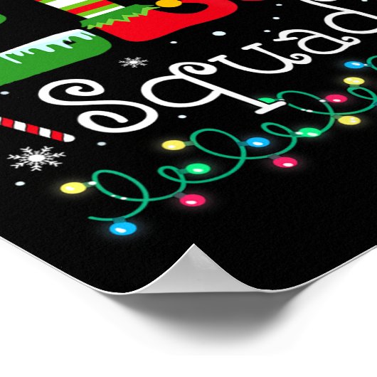 Poster Elf Squad Amusant Elf Famille Noël Correspondant P (Coin)