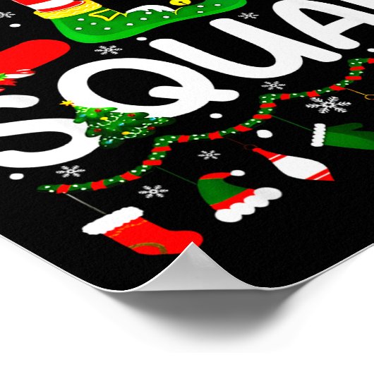 Poster Elf Squad Christmas Family Matching Xmas Elf Pajam (Coin)